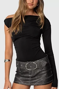 Edikted Asymmetric Off Shoulder Bodysuit