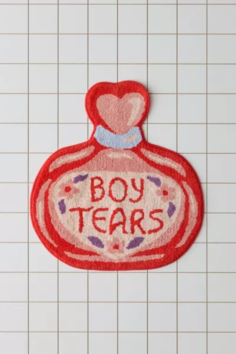Boy Tears Potion Shaped Tufted Bath Mat