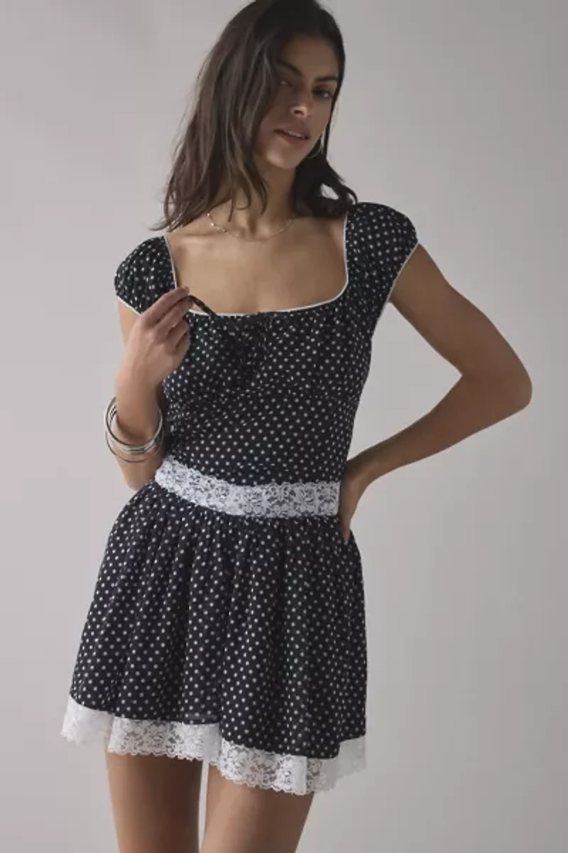 UO Lottie Dottie Mini Dress