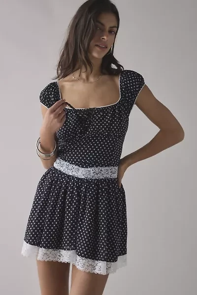 UO Lottie Dottie Mini Dress