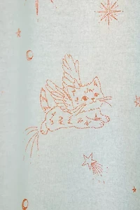 Cosmic Kitties Patterned Shower Curtain
