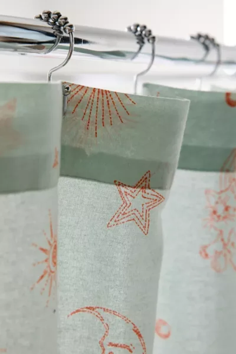Cosmic Kitties Patterned Shower Curtain