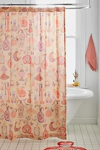 Perfume Bottle Patterned Shower Curtain