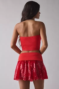UO Good Game Chaser Tube Top + Sequin Skirt 2-Piece Set