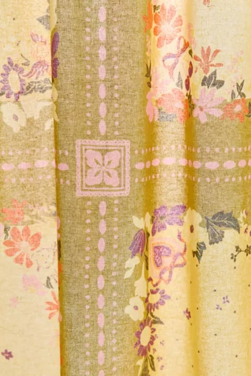 Beatrice Floral Patterned Shower Curtain