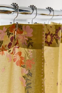 Beatrice Floral Patterned Shower Curtain