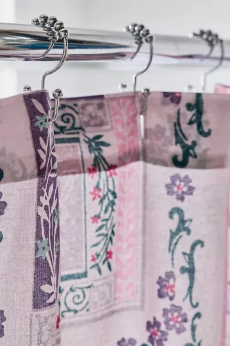 Aurelia Floral Patterned Shower Curtain