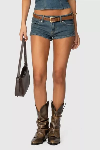 Edikted Jagger Low Rise Denim Shorts
