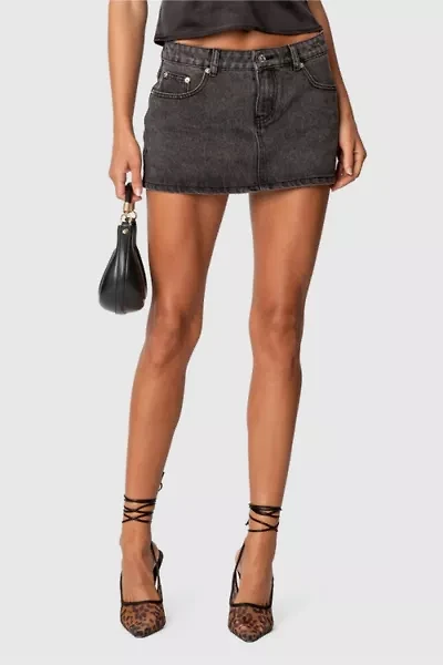 Edikted Chiara Denim Mini Skirt
