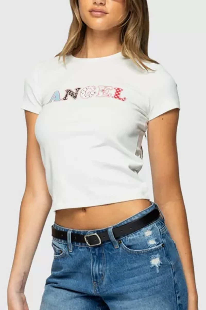 Edikted Angel Patch T-Shirt