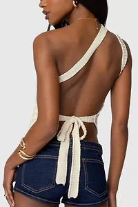 Edikted Codi Backless Asymmetric Knit Top