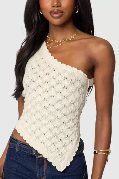 Edikted Codi Backless Asymmetric Knit Top