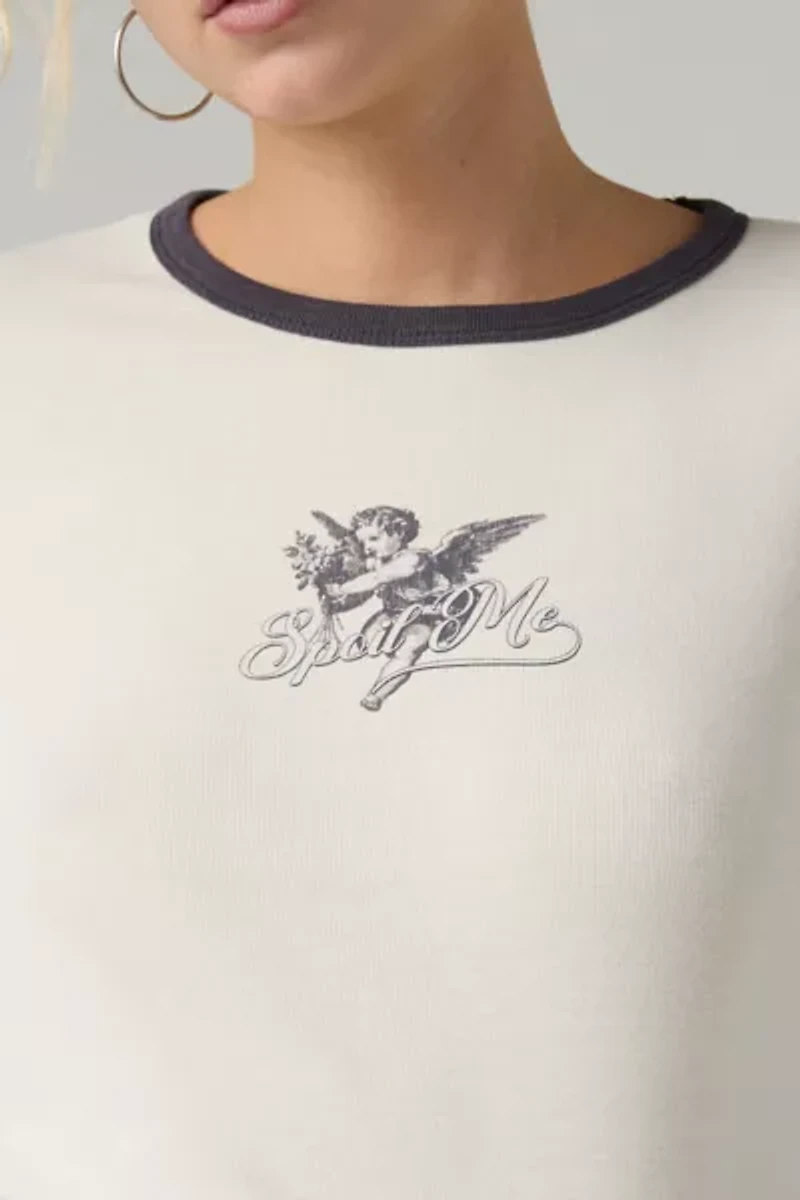 Spoil Me Graphic Raglan Long Sleeve Tee
