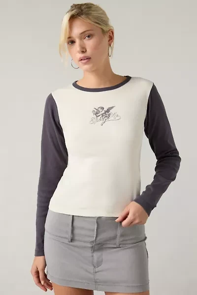 Spoil Me Graphic Raglan Long Sleeve Tee