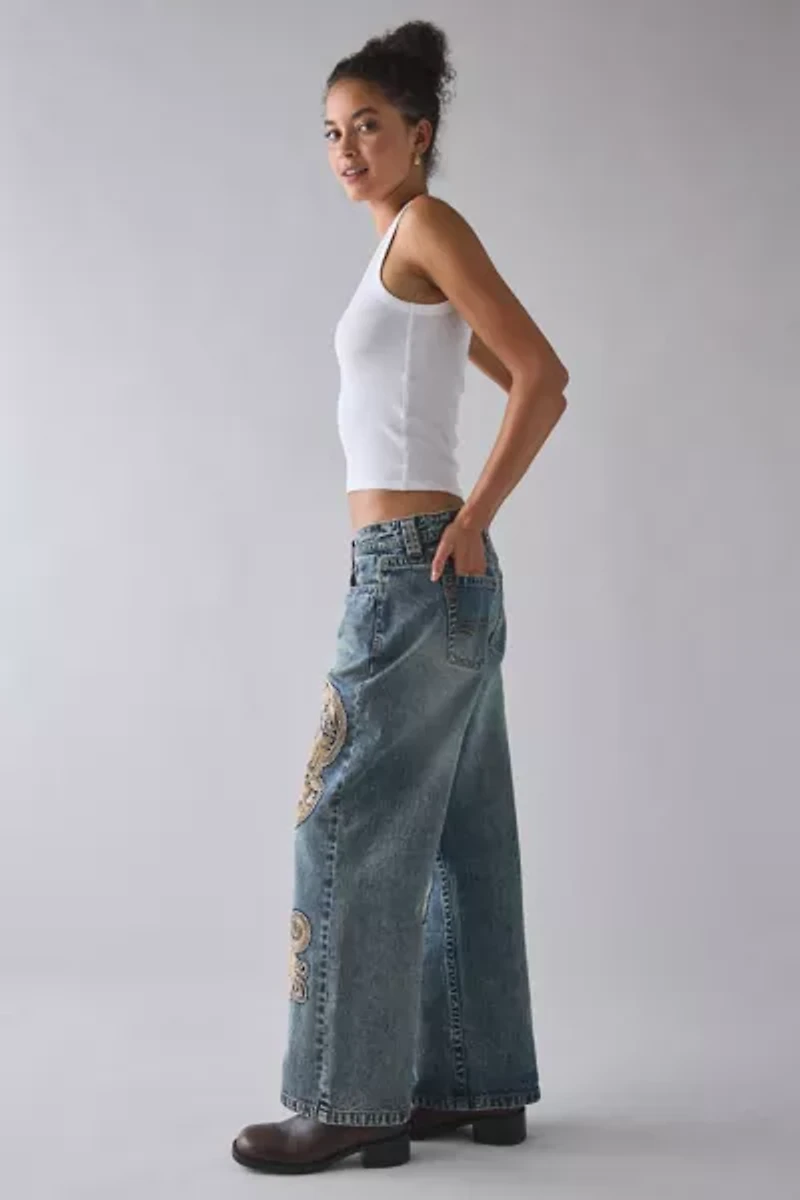 BDG Kayla Soutache Embroidered Low-Rise Jean