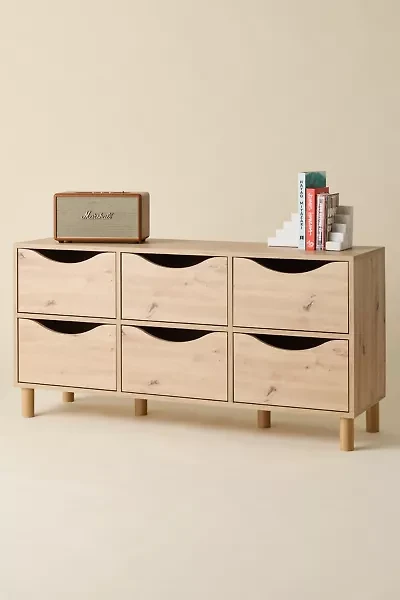 Rowan 6-Drawer Media Storage Console