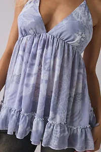 Kimchi Blue Edith Halter Tunic Babydoll Top