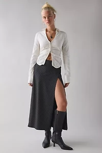 Kimchi Blue Penny Zip-Front Slim Shirt