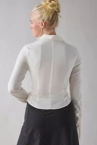 Kimchi Blue Penny Zip-Front Slim Shirt