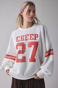 UO Gemma Graphic Oversized Crew Neck Pullover