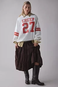 UO Gemma Graphic Oversized Crew Neck Pullover