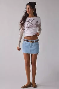 BDG Sloane Graphic Lace Layered Twofer Long Sleeve Tee