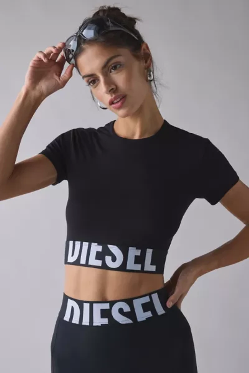 Diesel Uftee-Sport-Cropped-T-Shirt