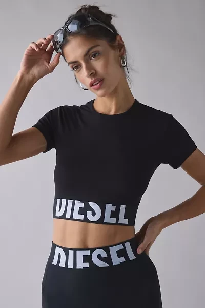 Diesel Uftee-Sport-Cropped-T-Shirt