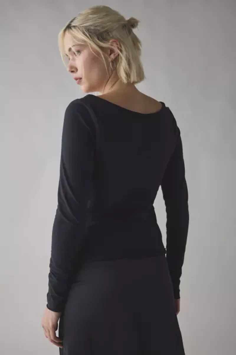 Out From Under Betty Boatneck Long Sleeve Henley Top