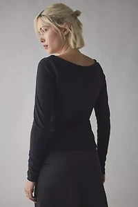 Out From Under Betty Boatneck Long Sleeve Henley Top