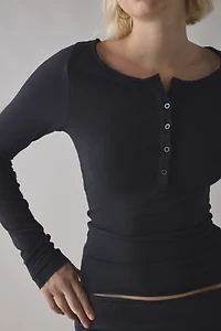 Out From Under Betty Boatneck Long Sleeve Henley Top