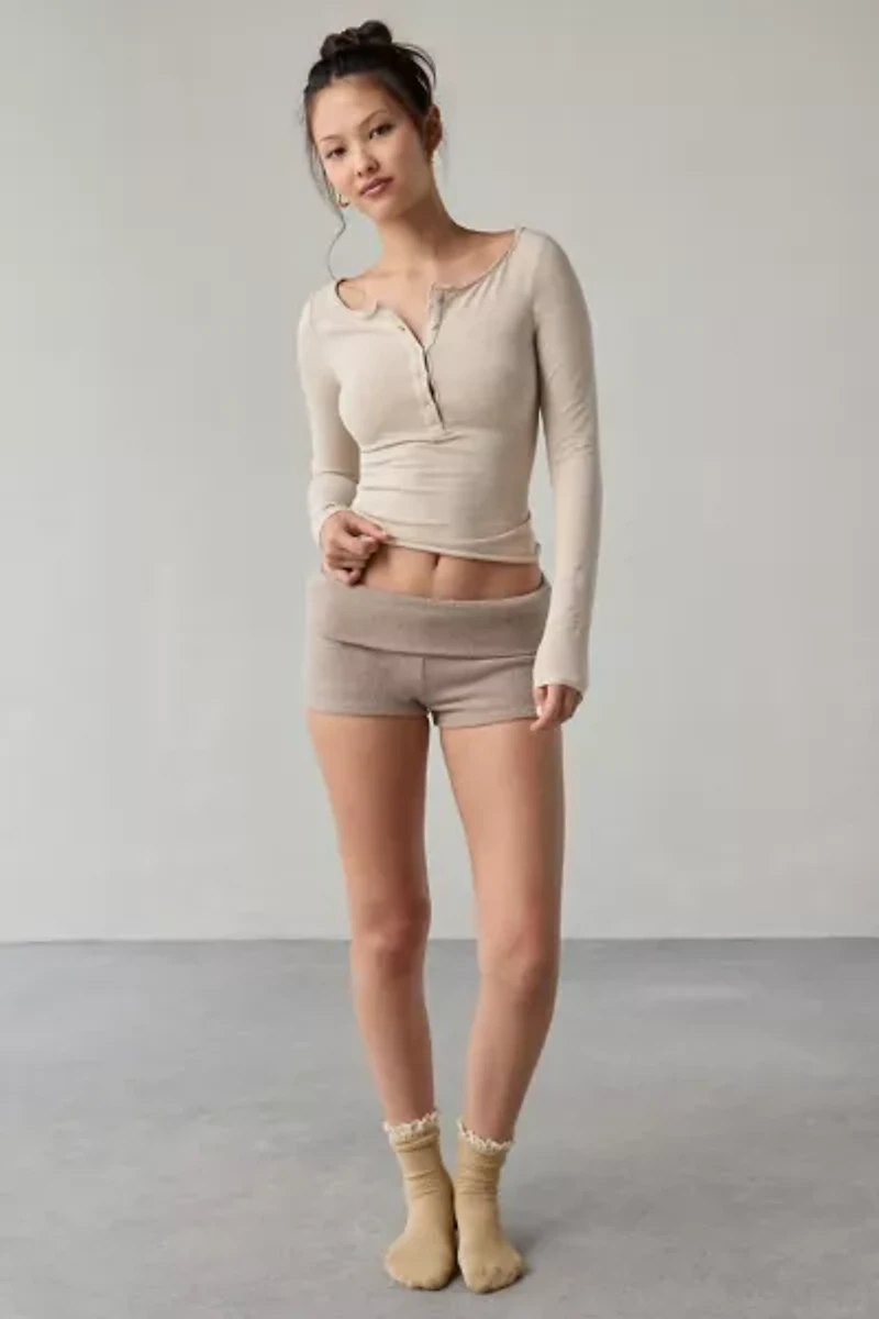 Out From Under Betty Boatneck Long Sleeve Henley Top