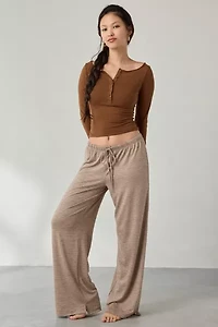 Out From Under Betty Boatneck Long Sleeve Henley Top