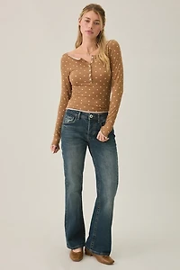 Out From Under Betty Boatneck Long Sleeve Henley Top