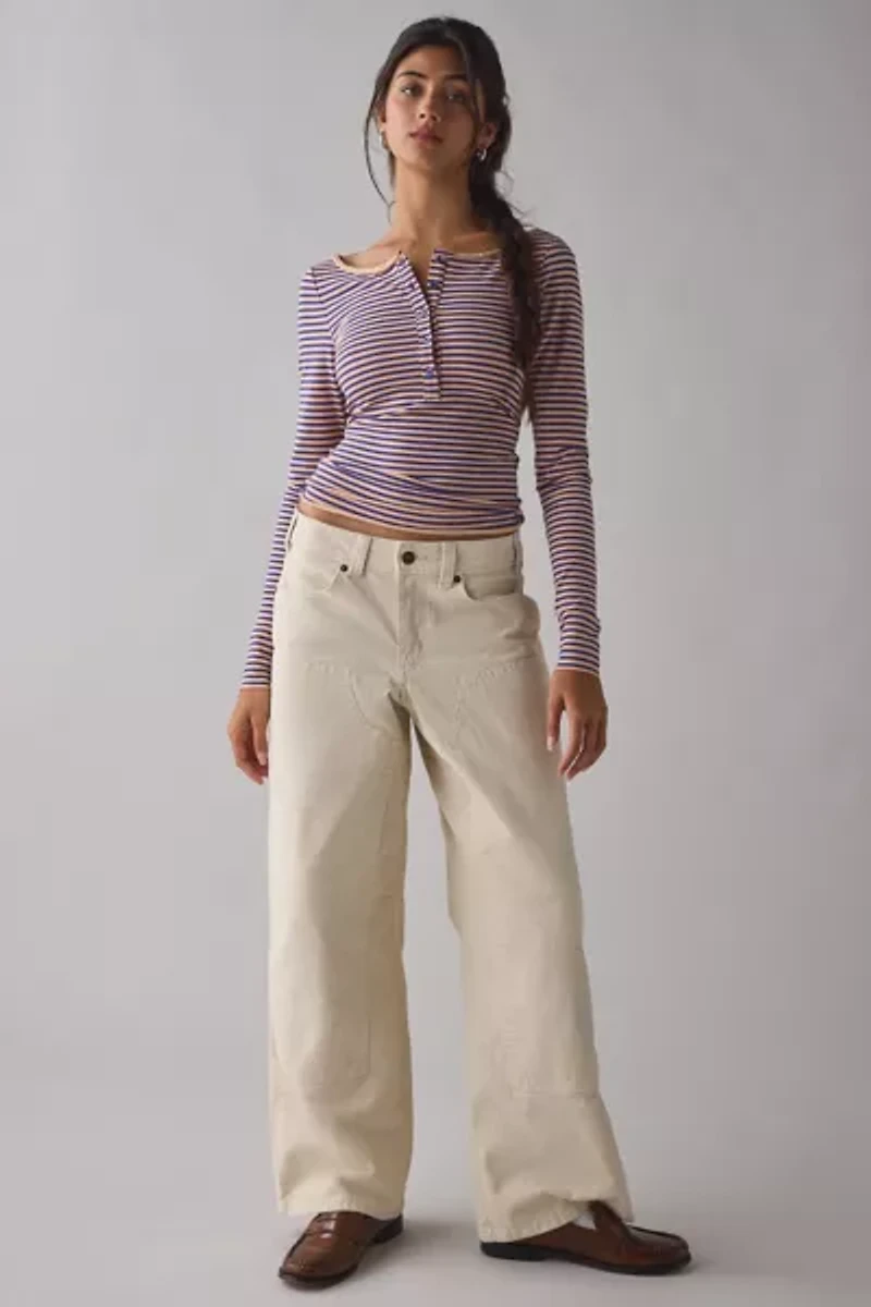 Out From Under Betty Boatneck Long Sleeve Henley Top