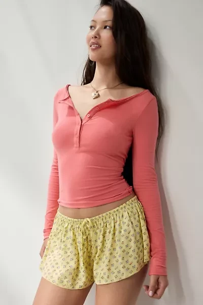 Out From Under Betty Boatneck Long Sleeve Henley Top