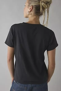 I Heart LA Animal Print Applique Graphic Slim Tee