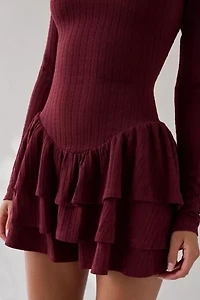 Kimchi Blue Ruffled Up Basque Waist Scoop Back Romper