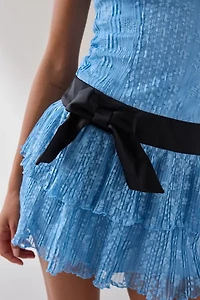 Kimchi Blue Apple Of My Eye Strapless Drop Waist Bow Mini Dress