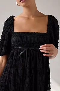 Kimchi Blue Daphne Ruffle Puff Sleeve Babydoll Mini Dress