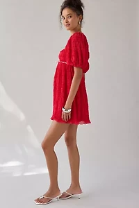 Kimchi Blue Daphne Ruffle Puff Sleeve Babydoll Mini Dress