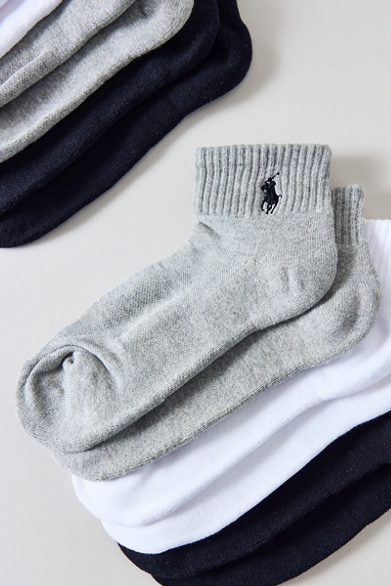 Polo Ralph Lauren Cushion Quarter Crew Sock 6-Pack