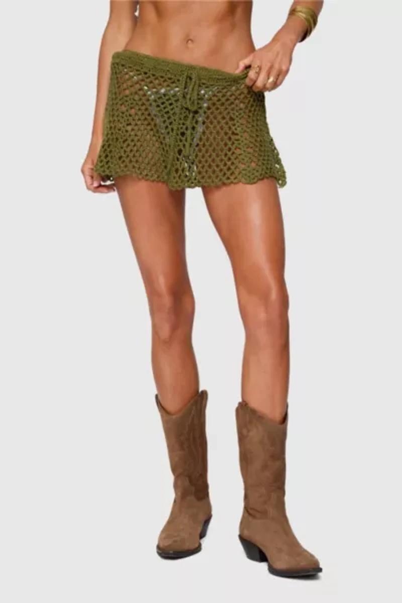 Edikted Mabelle Crochet Mini Skirt