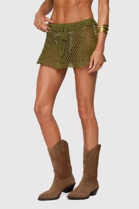 Edikted Mabelle Crochet Mini Skirt