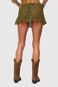 Edikted Mabelle Crochet Mini Skirt