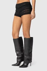 Edikted Maisley Sheer Lace Shorts