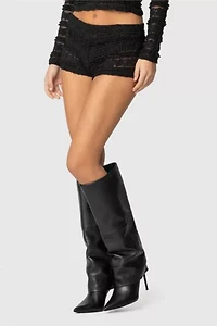 Edikted Maisley Sheer Lace Shorts