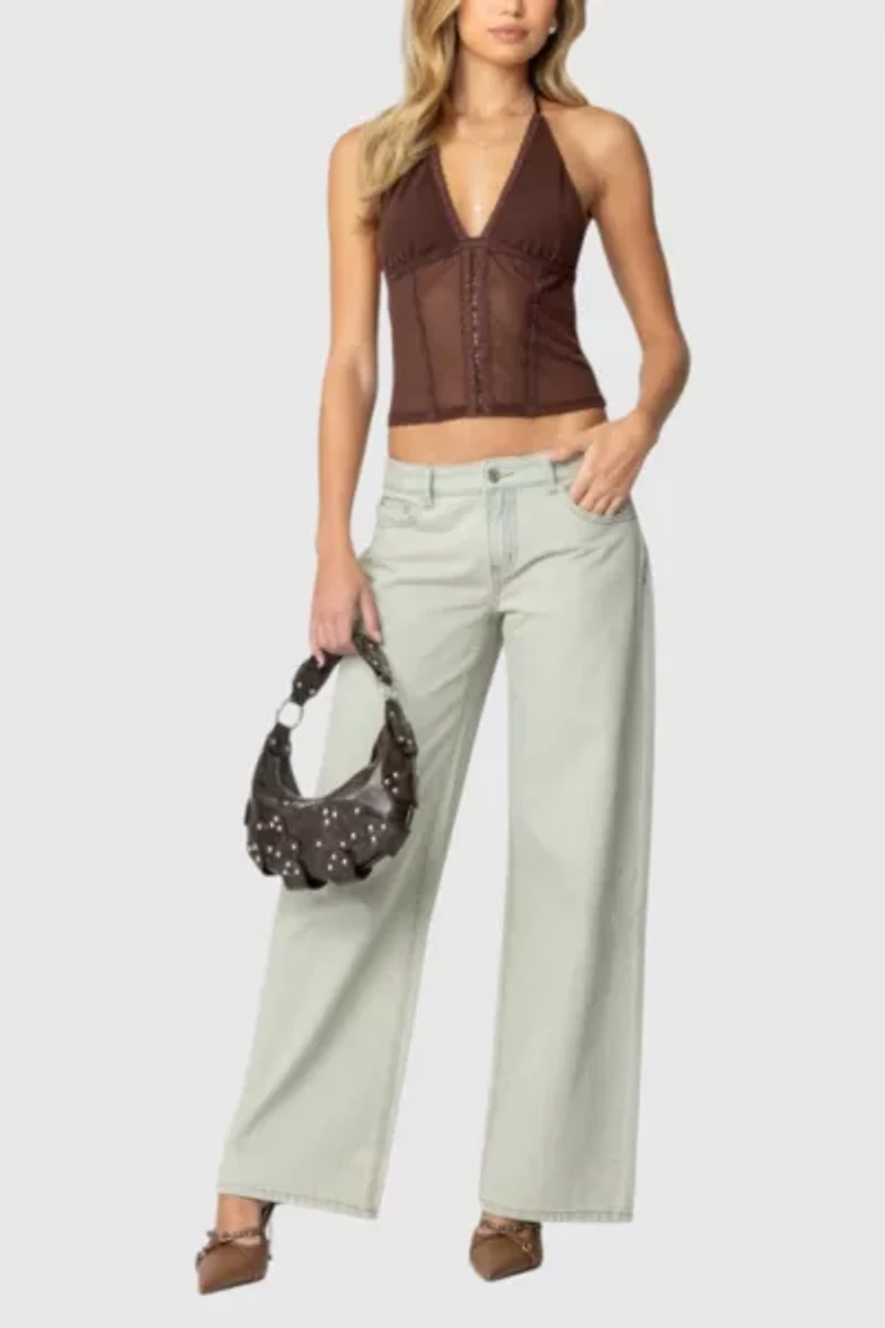 Edikted Raelynn Washed Low Rise Jean