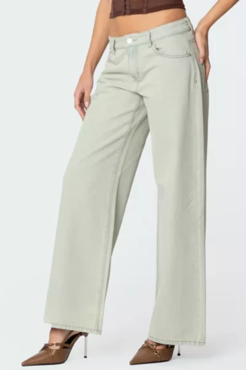 Edikted Raelynn Washed Low Rise Jean