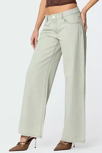 Edikted Raelynn Washed Low Rise Jean